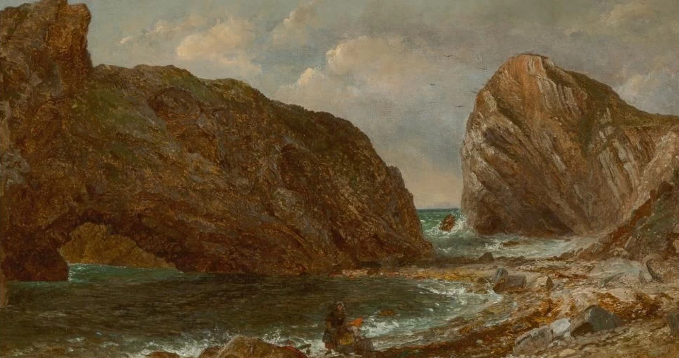 In riva al mare, Lulworth, 1857